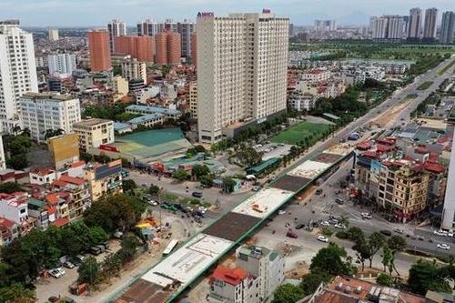 Toàn cảnh cầu vượt kết nối ba quận của Thủ đô Hà Nội