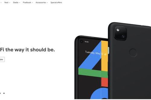Hình ảnh Pixel 4a lộ diện trên trang chủ của Google
