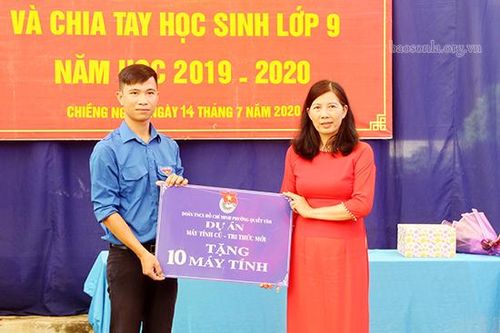 Đoàn phường Quyết Tâm: Bàn giao công trình 'Phòng tin học cho em'
