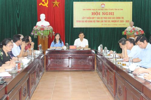 Góp ý dự thảo Báo cáo Chính trị Đại hội Đảng bộ tỉnh Hà Tĩnh