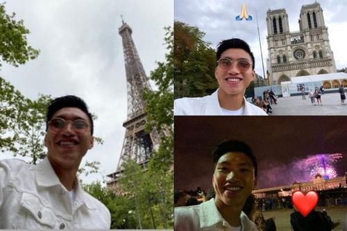 Văn Hậu tranh thủ đi du lịch Pháp trước khi trở về nước