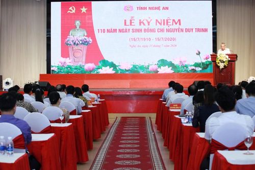 Nghệ An tổ chức kỷ niệm 110 năm ngày sinh cố Phó Thủ tướng Nguyễn Duy Trinh
