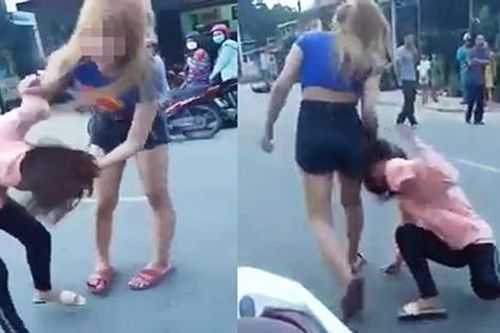 Xôn xao clip cô gái trẻ bị đánh giữa đường