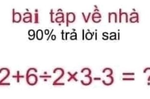 Bài toán cộng trừ tưởng đơn giản mà 90% người trả lời sai: Đáp án của bạn là gì?