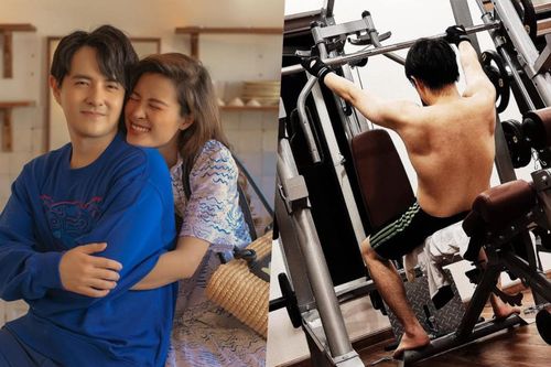 Bị bạn bè trêu chọc, Ông Cao Thắng tập luyện hăng say quyết lấy body 6 múi khiến 'mẹ bầu' Đông Nhi ngỡ ngàng
