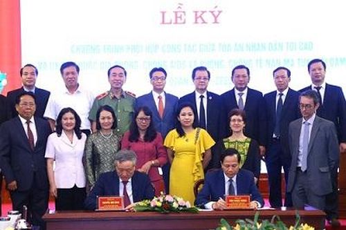 Ký kết phối hợp phòng chống AIDS, ma túy, mại dâm giai đoạn 2020-2025