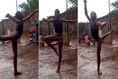 Video múa ballet dưới mưa lan truyền trên mạng xã hội