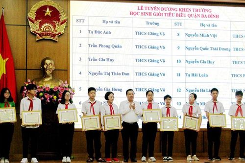 Quận Ba Đình tuyên dương 179 học sinh giỏi tiêu biểu
