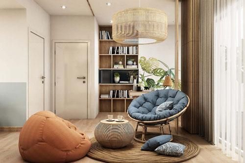 Căn hộ hiện đại 68m2 mang hương vị đồng quê