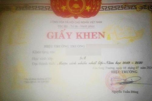 Tranh cãi dữ dội với hình ảnh giấy khen ghi thành tích: 'Mượn sách nhiều nhất lớp'...