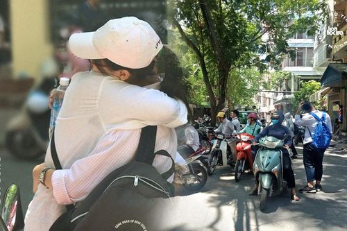 Loạt ảnh đến trường thi mới hiểu lòng cha mẹ: Đợi con thi vào lớp 10 dưới nắng nóng 38 độ