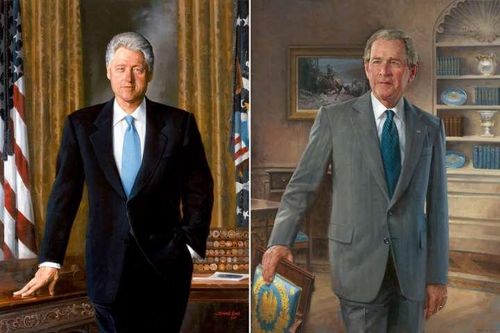 Nhà Trắng đưa chân dung ông Clinton, Bush từ sảnh lớn vào nơi để đồ cũ