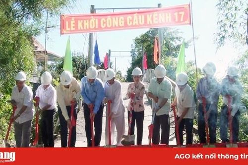 Khởi công xây dựng 2 cầu nông thôn chào mừng Đại hội Đảng bộ huyện Châu Thành