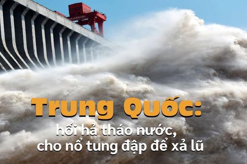 Trung Quốc: Hối hả tháo nước, cho nổ tung đê để xả lũ