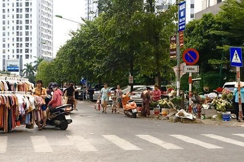 Tràn lan vi phạm trật tự đô thị tại khu đô thị Linh Đàm