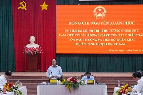 Thủ tướng: Đồng Nai phải bảo đảm giải ngân vốn đầu tư công trên 95% năm 2020