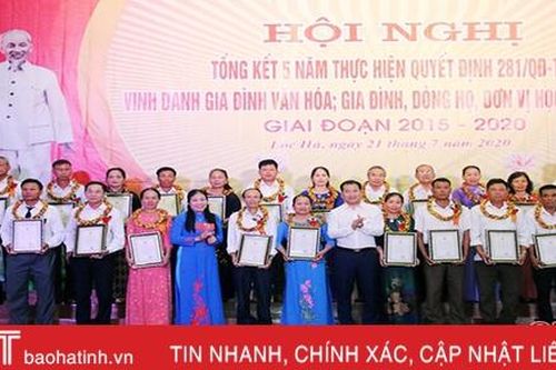 Lộc Hà vinh danh 103 gia đình văn hóa, dòng họ và cộng đồng học tập