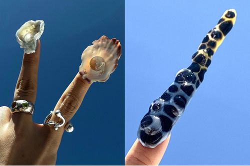 Tạo hình móng tay từ rêu, xác con ong đẹp đến từng chi tiết
