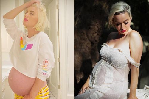 Katy Perry vẫn ăn mặc sành điệu, không ngại khoe bụng bầu