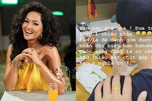 H'hen Niê khoe được bạn trai tặng nhẫn vàng