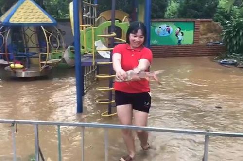 Sau ngập lụt kinh hoàng, người dân TP Hà Giang đua nhau bắt cá