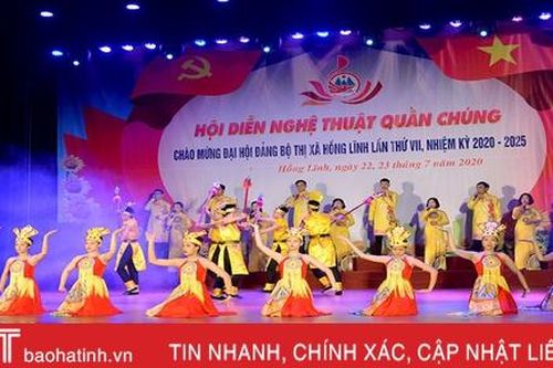 Đặc sắc Hội diễn Nghệ thuật quần chúng chào mừng Đại hội Đảng bộ TX Hồng Lĩnh