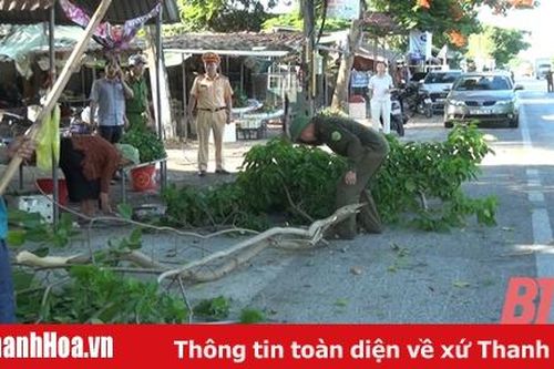 Thị xã Nghi Sơn mở đợt cao điểm lập lại trật tự hành lang ATGT và đảm bảo vệ sinh môi trường