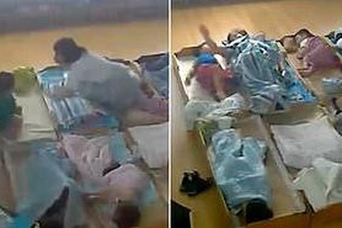 Giáo viên mầm non đánh trẻ tới tấp vì không chịu ngủ trưa