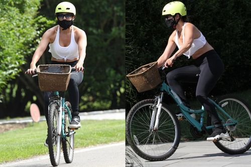 Jennifer Lopez khoe cơ bắp như đàn ông khi đạp xe