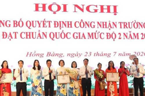 Hải Phòng: Thêm 3 trường học đạt chuẩn quốc gia mức độ 2