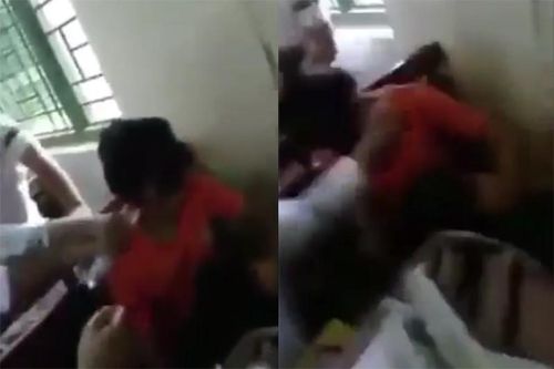 Nữ sinh lớp 7 bị bạn túm tóc tát, vẩy nước vào mặt ngay trong lớp học