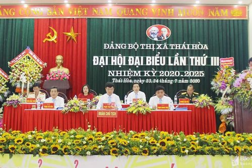 Khai mạc Đại hội đại biểu Đảng bộ thị xã Thái Hòa lần thứ III, nhiệm kỳ 2020 - 2025