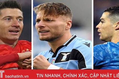 Chiếc giày vàng châu Âu 2019/20: Ronaldo bị Immobile vượt, khó đuổi kịp Lewandowski