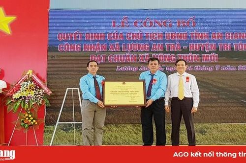 Xã Lương An Trà đạt chuẩn nông thôn mới