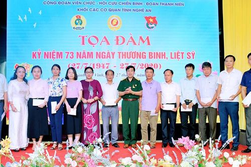 Tọa đàm gặp mặt cán bộ là thương binh, con liệt sỹ trong Công đoàn Viên chức tỉnh