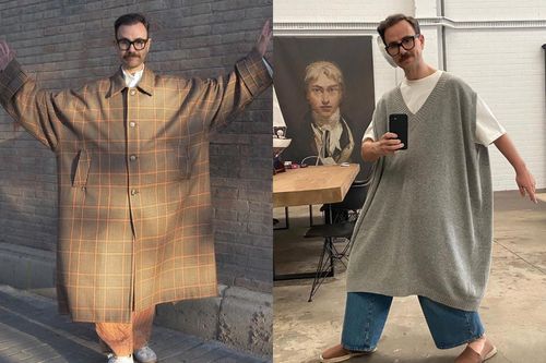 Fashionisto nổi tiếng với gu chỉ mặc quần áo quá khổ, che hết cơ thể