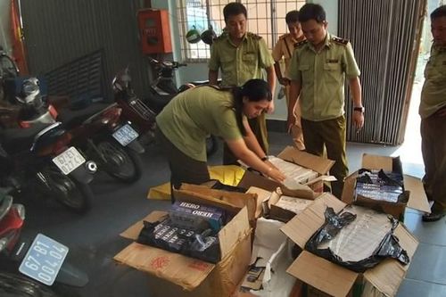 An Giang phát hiện 1.430 bao thuốc lá điếu nhập lậu