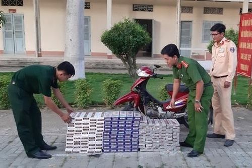 Lực lượng 389 huyện Tri Tôn thu giữ gần 1.500 gói thuốc lá nhập lậu