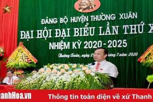 Đồng chí Đỗ Xuân Nam tái đắc cử Bí thư Huyện ủy Thường Xuân, nhiệm kỳ 2020-2025