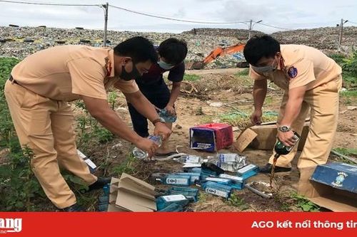 Tiêu hủy gần 900kg thuốc hóa dược, dược liệu, rượu ngoại