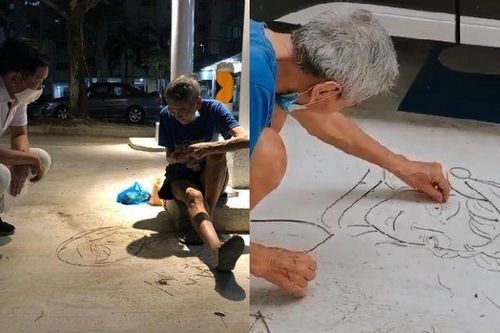 Singapore: Cụ ông 77 tuổi có biệt tài biến cành cây vụn thành tranh chân dung