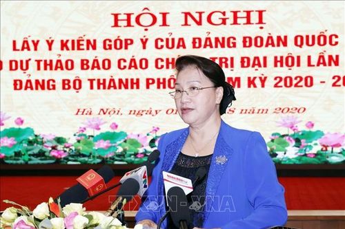 Đảng đoàn Quốc hội góp ý kiến vào dự thảo Báo cáo chính trị Đại hội Đảng bộ thành phố Hà Nội