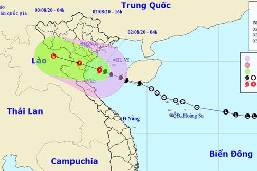 Bão số 2 giật cấp 10 áp sát các tỉnh Thái Bình - Nghệ An