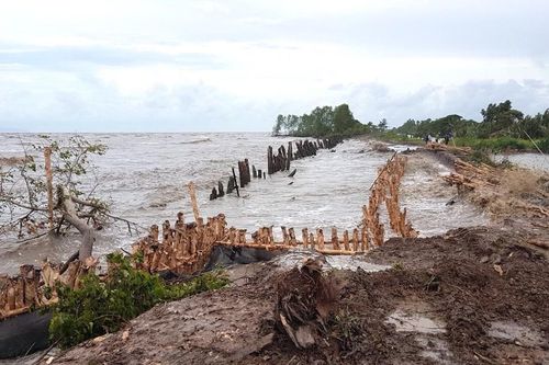 Kiên Giang công bố tình trạng sạt lở đê biển nghiêm trọng