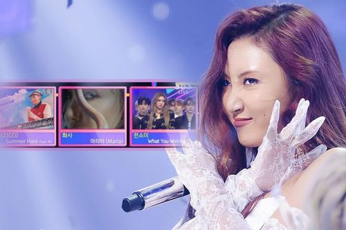 Gặp lại đối thủ nặng kí cũ, Hwasa (Mamamoo) bứt phá #1 với điểm cách biệt tại Inkigayo