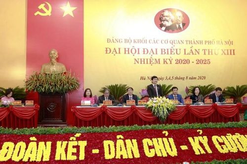262 đại biểu dự Đại hội đại biểu Đảng bộ Khối các cơ quan TP Hà Nội lần thứ XIII