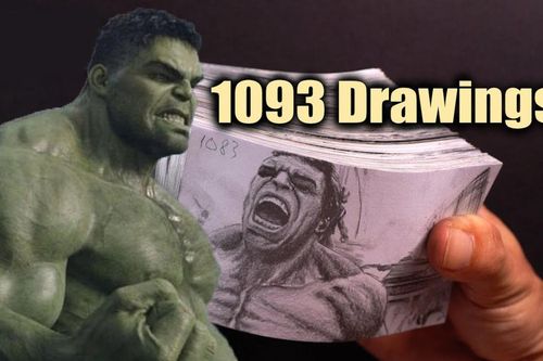 Với 1093 bức hình, cảnh Hulk biến hình trong The Avengers trở thành một flipbook cực chất