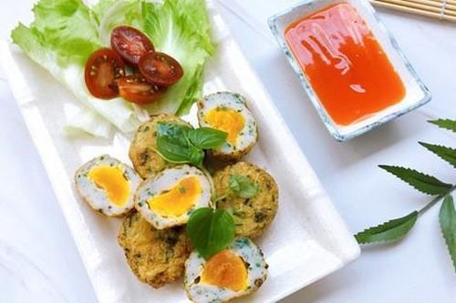 Chả cá bọc trứng muối