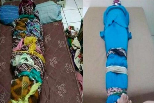 Cảnh sát Indonesia điều tra vụ dụ dỗ hàng loạt sinh viên bọc người như xác ướp