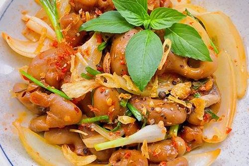 Bao tử cá xào sa tế